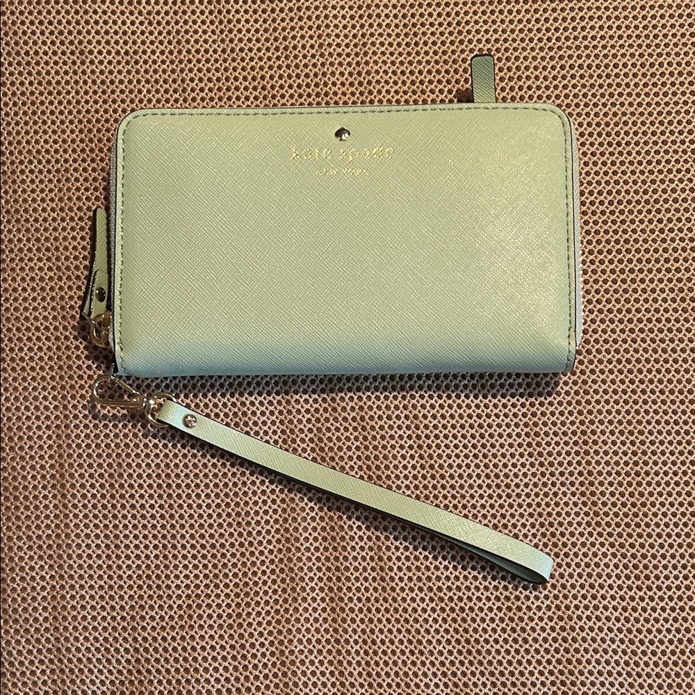 Kate Spade Mint Green Wristlet